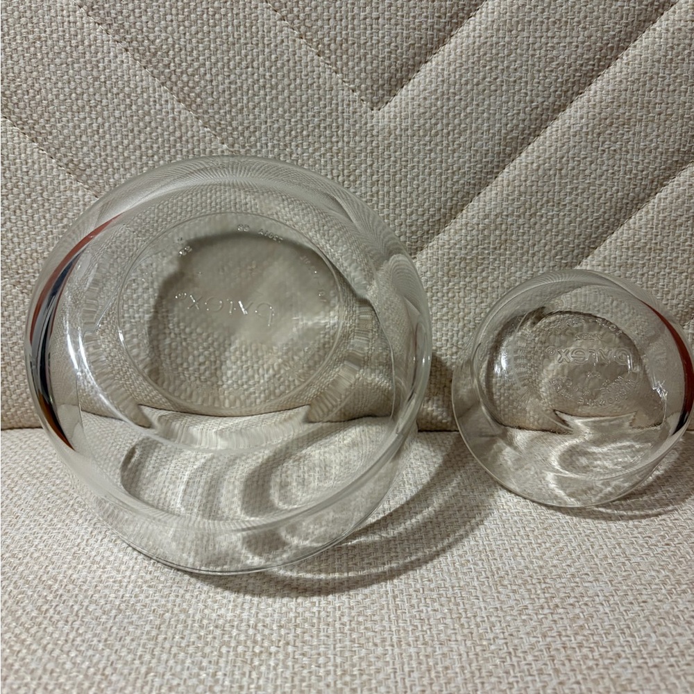 Pyrex Clear Glass Food Storage Bowls